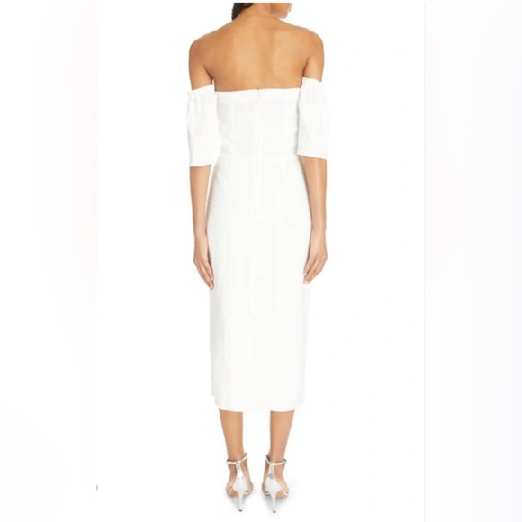 Isabel Marant Stony Off-the-Shoulder Column Dress in White - Picture 3 of 17